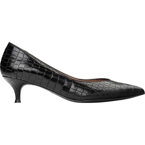 Vionic Kit Josie Croc Black Croc-Embossed Leather Women's Pumps 10 NWOB - Picture 2 of 12